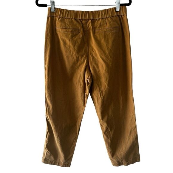 Lands’ End Khaki Tan Pull On Pants Size 8 Classic Neutral Minimalist Essential - Picture 2 of 15